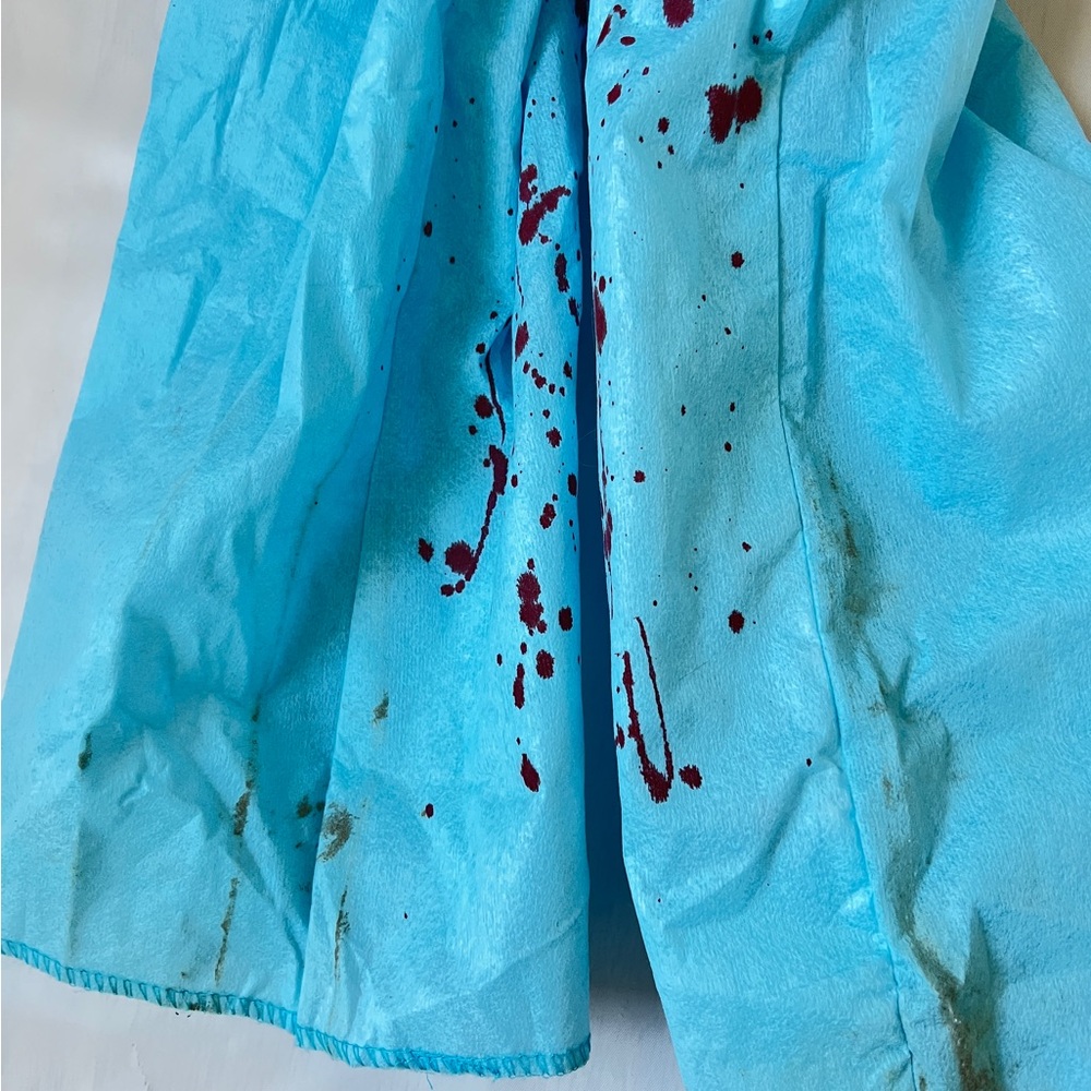 Zombie Doctor Kids Costume with stethoscope no hat Halloweensize M 8-10y - Picture 9 of 15